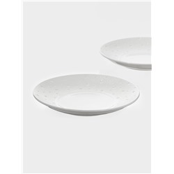 Тарелки Magistro Fray, набор 2 шт., d=23 см, фарфор, белые