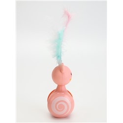 Игрушка-неваляшка с пером под лакомство, 11×6 см, Микс цветов