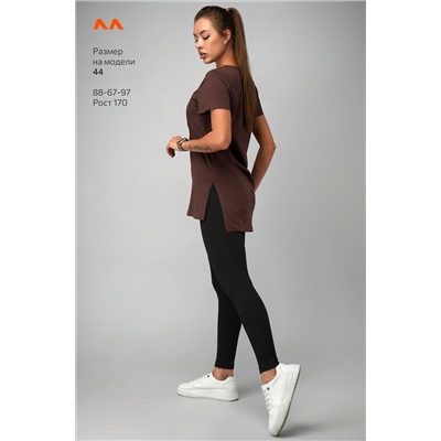 Женская удлиненная футболка с разрезами Happyfox