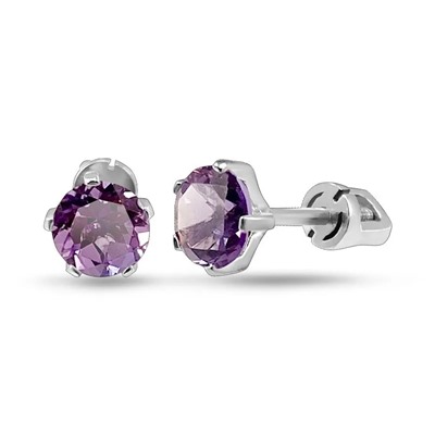 Серьги, аметист, СПН4184
