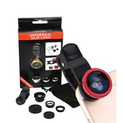 Набор Линз "Fish Eye"+"Wide"+"Macro" для мобильных устройств. 904769