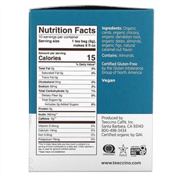 Teeccino, Roasted Herbal Tea, Dandelion Caramel Nut, Caffeine Free, 10 Tea Bags, 2.12 oz (60 g)