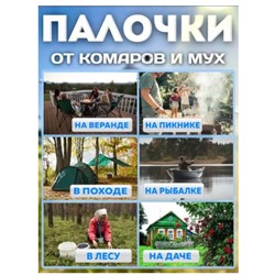 Палочки от комаров и мух 30шт