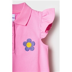 Джемпер трикотажный с воротником поло для девочек PLAYTODAY, 1241966