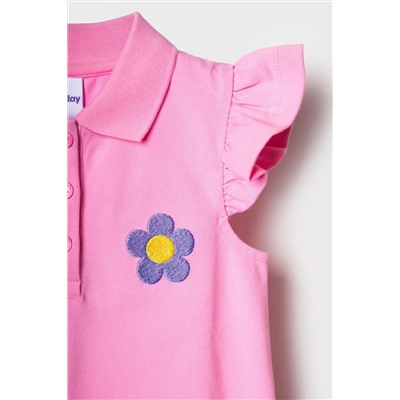 Джемпер трикотажный с воротником поло для девочек PLAYTODAY, 1241966