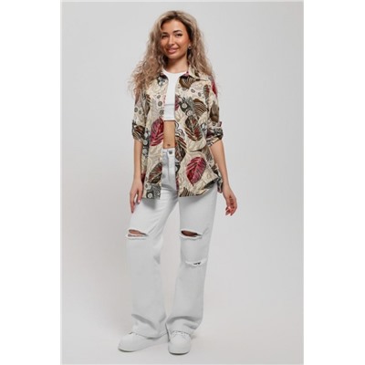 Рубашка 53036 (Бордо)