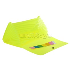 Папка-картотека пластиковая Matt Neon, с 12 отделениями, Check size, ассорти