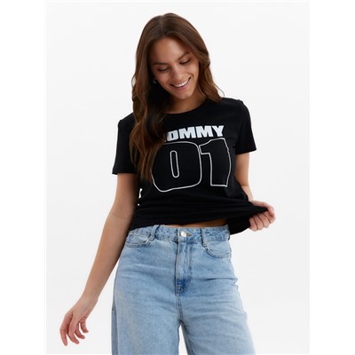 Футболка женская KAFTAN Sport Family, чёрная, размер 48