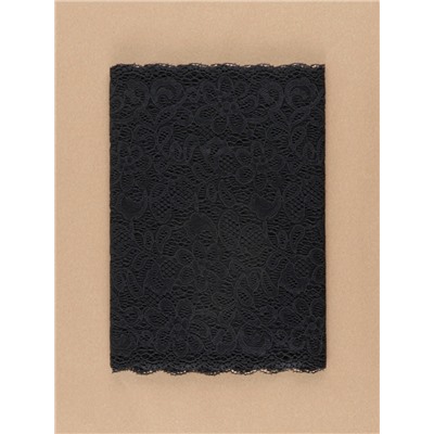 Кружевная эластичная ткань «Цветочное поле», 220 мм, 2.7±0.5 м, чёрная