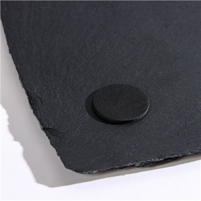 Блюдо для подачи Magistro Valley, из сланца, 30×29 см, в виде сердца, чёрное