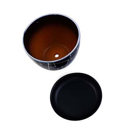 Горшок цветочный «Иллюзия» 1.65 л, чёрный