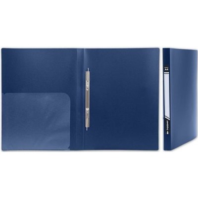 Папка скоросшиватель пластиковая с карманом синяя 0,55мм NC4455B inФОРМАТ