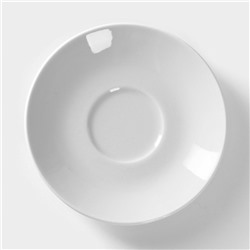Кофейная пара Добрушский завод «Бельё», 2 предмета: чашка 100 мл, блюдце d=11.5 см, фарфор, белая