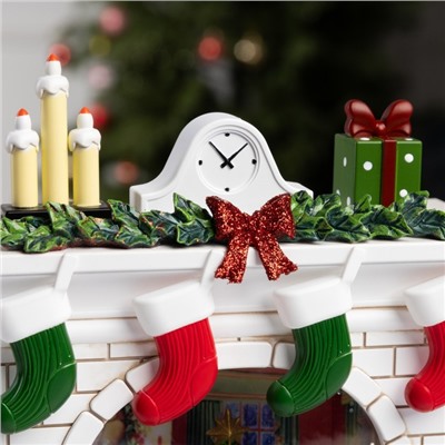 Фигура светодиодная «Чудесный камин», 26×10×18 см, музыка, от батареек ААх3, USB, свечение тёплое белое