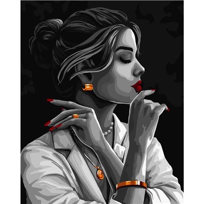 Картина по номерам на холсте с подрамником «Девушка в золоте», 40×50 см