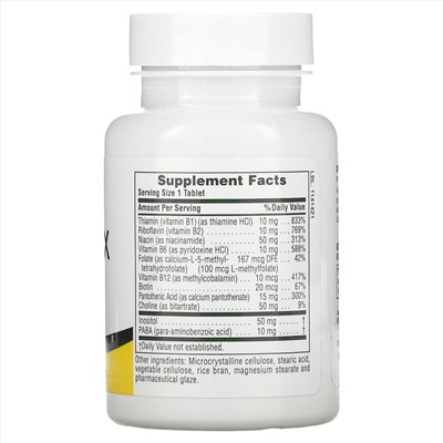 Nature's Plus, Комплекс витаминов группы B с рисовыми отрубями, 90 таблеток