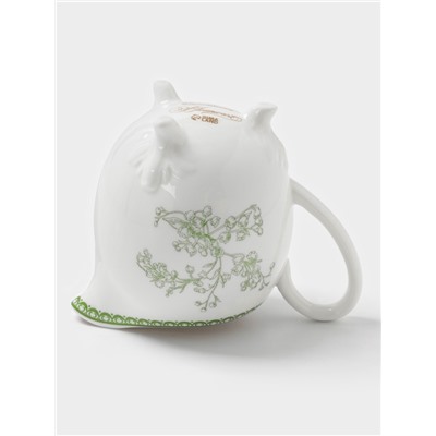 Молочник WY Bloomware, 250 мл, фарфор, белый, зелёный