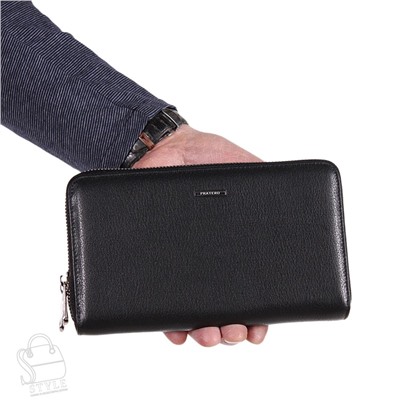 Клатч мужской кожаный 20939 black Pratero