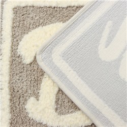 Коврик для ванной и туалета SAVANNA Bath, 50×80 см, бежевый