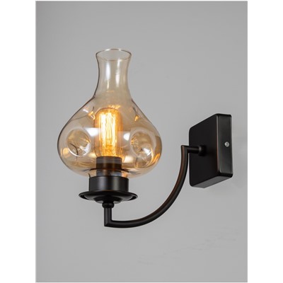 Бра «Ирина» 1×40 Вт Е27 черный 26×15×28 см