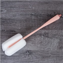 Ершик для мытья бутылок и банок с губкой 26 см / GFT-554 /уп 250/