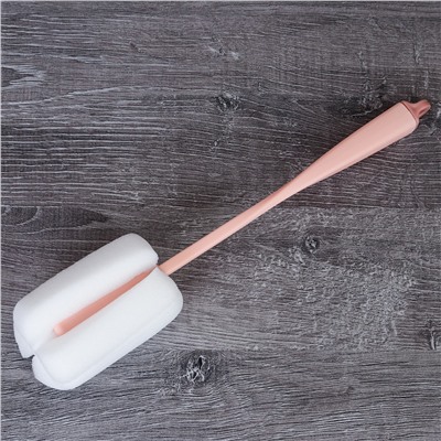 Ершик для мытья бутылок и банок с губкой 26 см / GFT-554 /уп 250/