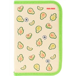 Пенал 1-секц, печать на ткани, большой, с отк.планкой АВОКАДИКИ (ПН-3059) (190х115)
