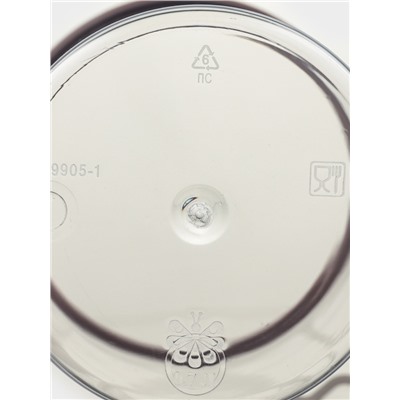 Банка для сыпучих продуктов Полимербыт, 700 мл, с ложкой, прозрачная, пластик, МИКС