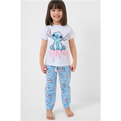 Комплект трикотажный для девочек: фуфайка (футболка), брюки PLAYTODAY, 1240912