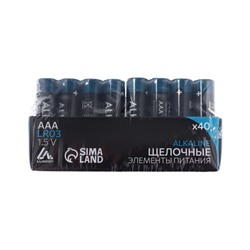 Набор батареек алкалиновых (щелочных) Luazon, AAA, LR03, 40 штук