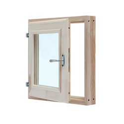 Окно деревянное, 40×40 см, двойное стекло, липа, Добропаровъ