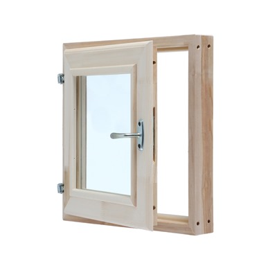 Окно деревянное, 40×40 см, двойное стекло, липа, Добропаровъ