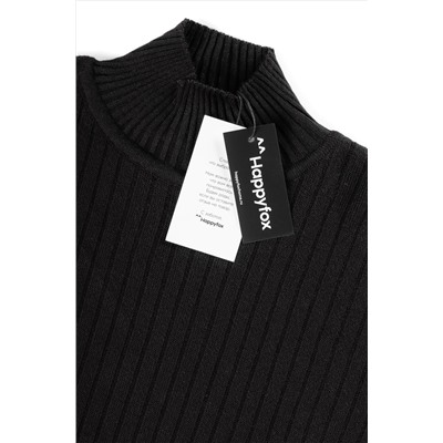 Женский вязаный костюм в рубчик-лапша Happyfox