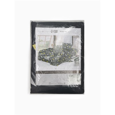 Постельное бельё 1.5-спальное «Экономь и Я», микрофибра 60 г/м², чёрное