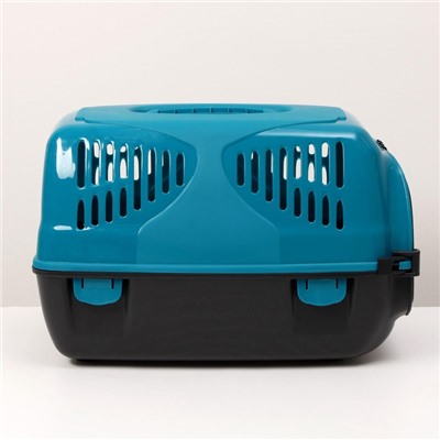 Переноска для животных «Сириус», 33.5×31×50 см, бирюзовая
