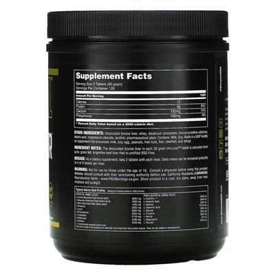 Universal Nutrition, Classic Series, Uni-Liver, аргентинская говяжья печень, 250 таблеток