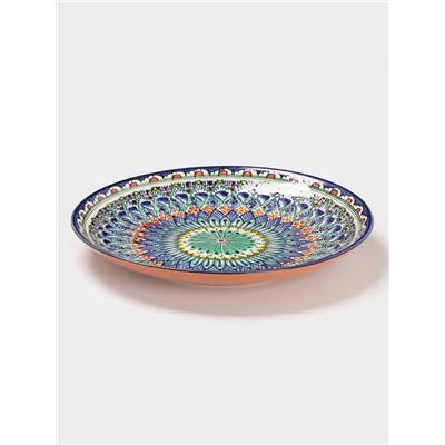 Ляган Риштанская Керамика «Узоры», 31 см, синий