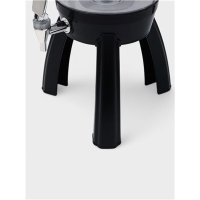 Пивной бочонок «Банный», колба 3 л, ёмкость для льда, подсветка, пластик, чёрный