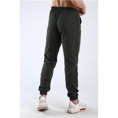 Брюки футер двухнитка с тонким начесом Арт. 1009 (Хаки)