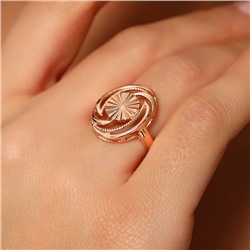 Кольцо 18 р коллекция Дубайское золото, покрытие позолота, арт.314.752-18