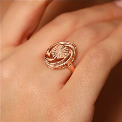 Кольцо 18 р коллекция Дубайское золото, покрытие позолота, арт.314.752-18