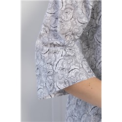 Блуза Легкость движения (бело-серая) Б12966-30М