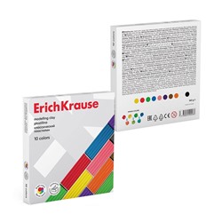 Пластилин ErichKrause Basic, 10 цветов, 160 г, в картонной упаковке