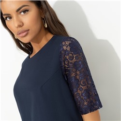 Платье с карманами, Виртуальные будни (blue lace)