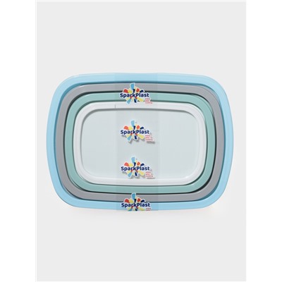 Набор пищевых контейнеров SparkPlast BioFresh, 4 шт.: 500 мл, 1 л, 1.6 л, 2.3 л, прозрачный, крышки МИКС