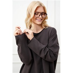 Женский лонгслив оверсайз из футера двухнитки Happyfox