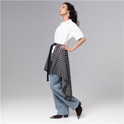 Юбка-килт дизайнерская, Игра теней (серый)