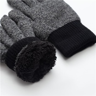 Перчатки мужские MINAKU «Меланж», размер 8-9, чёрные