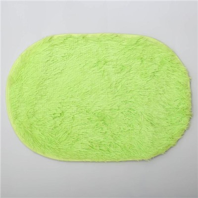 Коврик для ванной Доляна «Пушистик», 41×61 см, зелёный