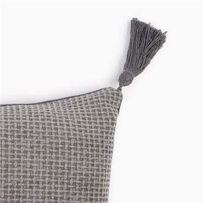 Наволочка декоративная «Этель», сканди 45×45 серый